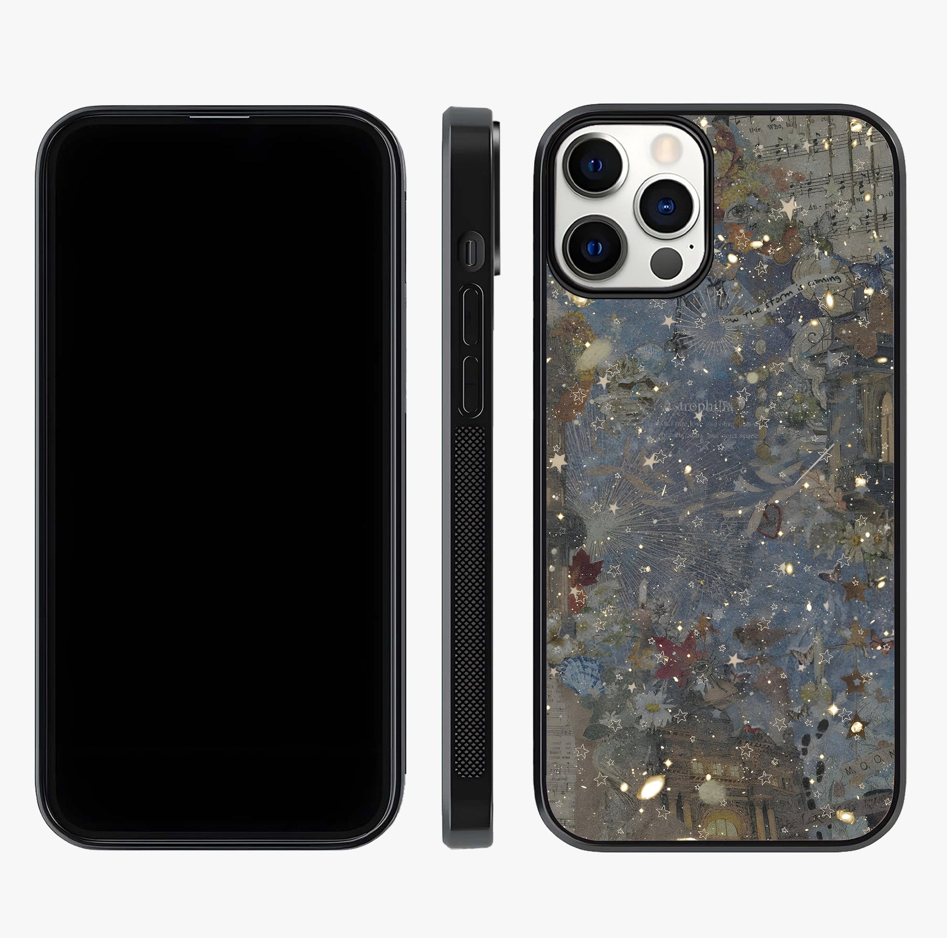 Aesthetic Astrolophia Glass Case displayed upright for full design visibility and premium finish.