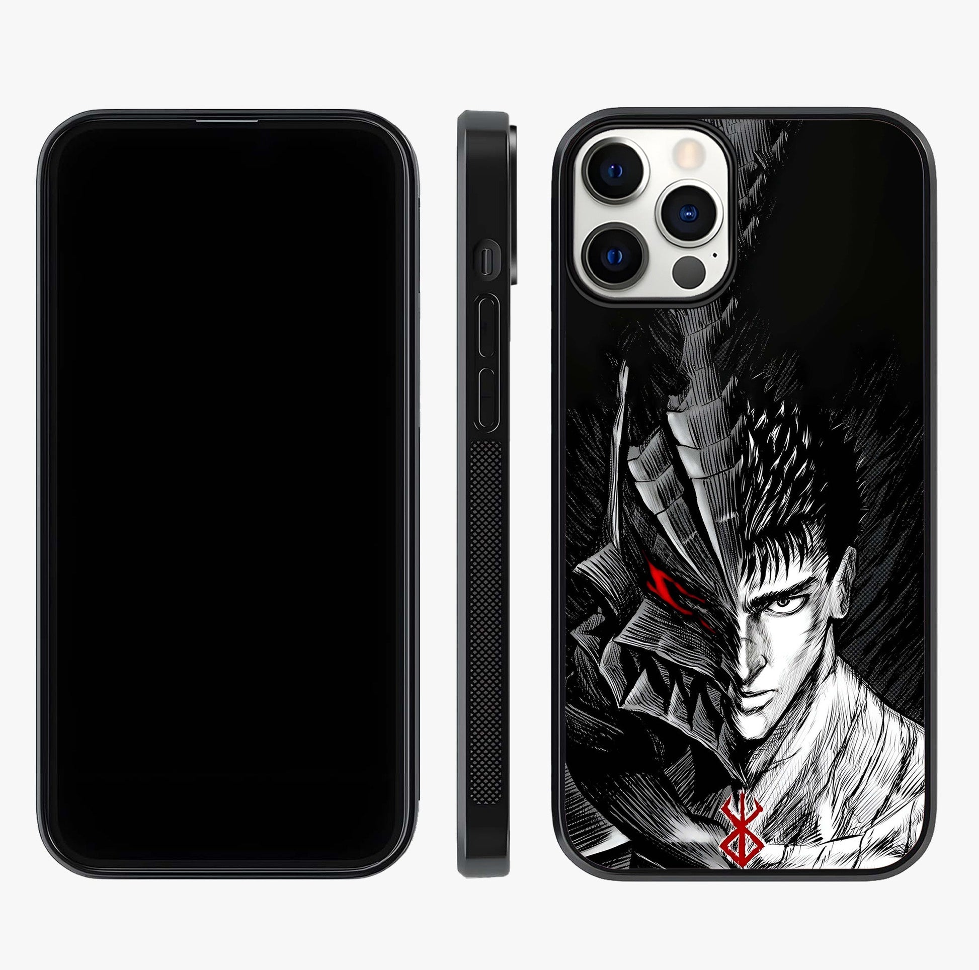 Berserker Blood Oath Glass Case displayed upright for full design visibility and premium finish.