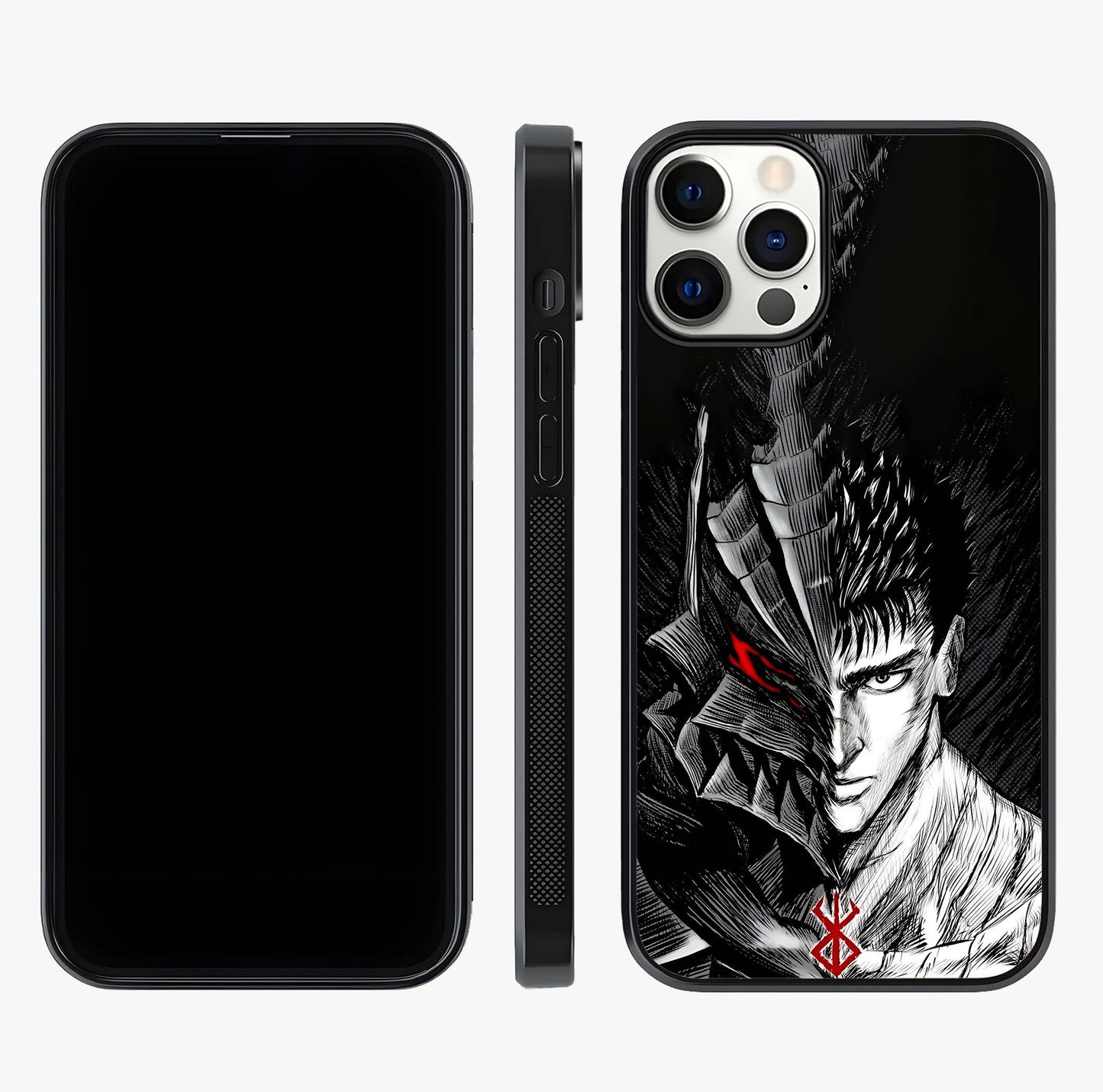 Berserker Blood Oath Glass Case displayed upright for full design visibility and premium finish.