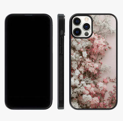 Blush Blossom Cloud Glass Case displayed upright for full design visibility and premium finish.