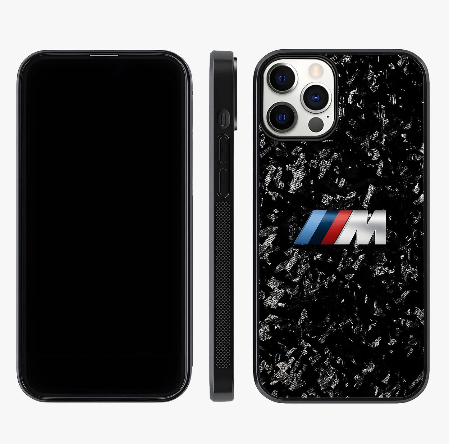 Carbon Speed Mark Glass Case displayed upright for full design visibility and premium finish.