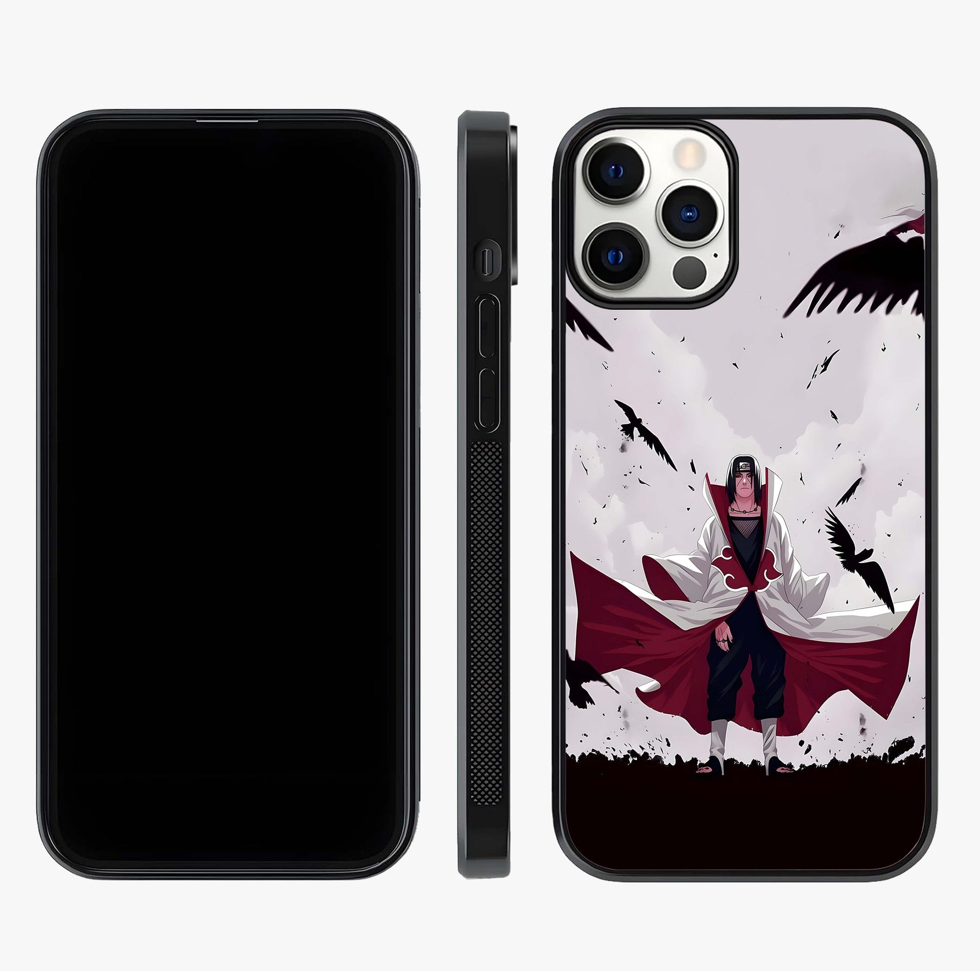 Crimson Crow Ascension Glass Case displayed upright for full design visibility and premium finish.