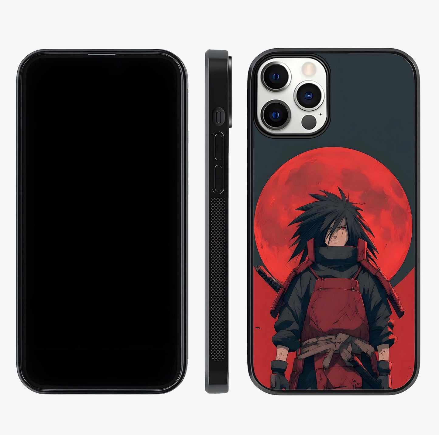 Crimson Moon Warlord Glass Case displayed upright for full design visibility and premium finish.