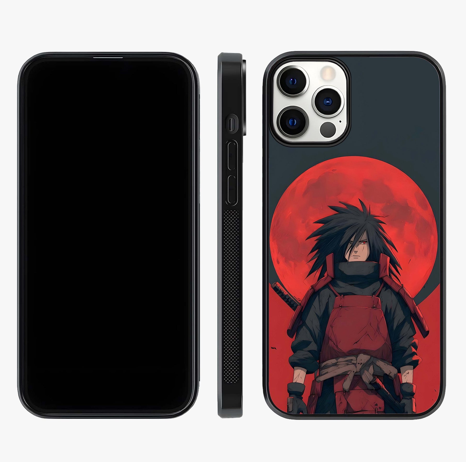 Crimson Moon Warlord Glass Case displayed upright for full design visibility and premium finish.