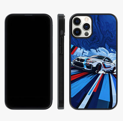 Drift Power Rush Glass Case displayed upright for full design visibility and premium finish.