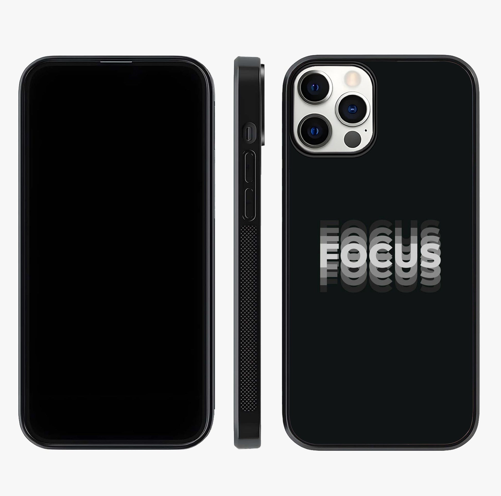 Focus Mode On Glass Case displayed upright for full design visibility and premium finish.