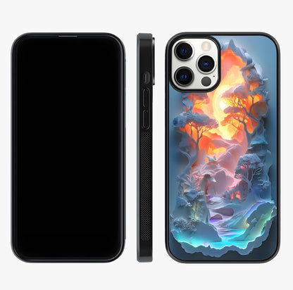 Glow Forest Portal Glass Case displayed upright for full design visibility and premium finish.