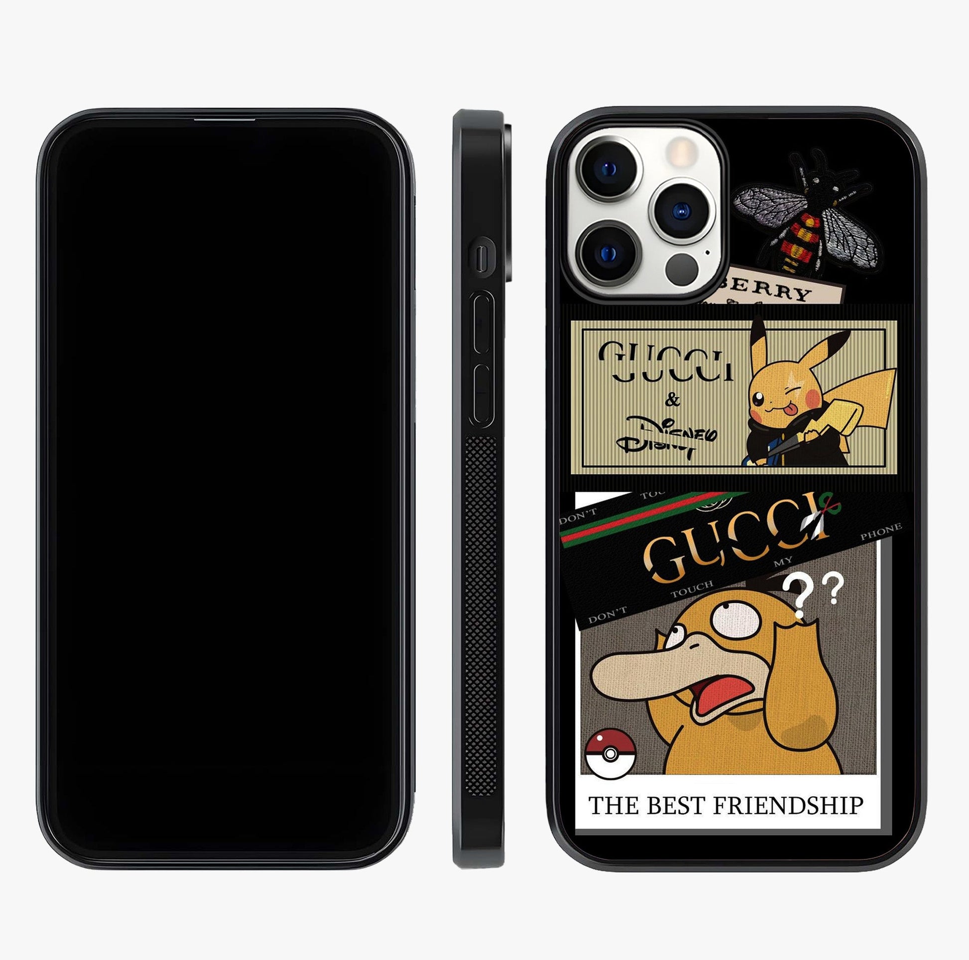 Gucci Play Mashup Glass Case displayed upright for full design visibility and premium finish.