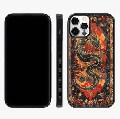 Inferno Dragon Soul Glass Case displayed upright for full design visibility and premium finish.