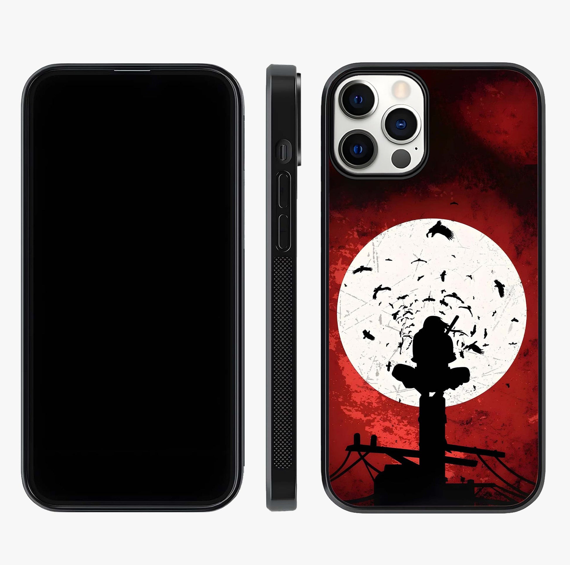 Itachi Limited Edition Naruto Anime Glass Case displayed upright for full design visibility and premium finish.