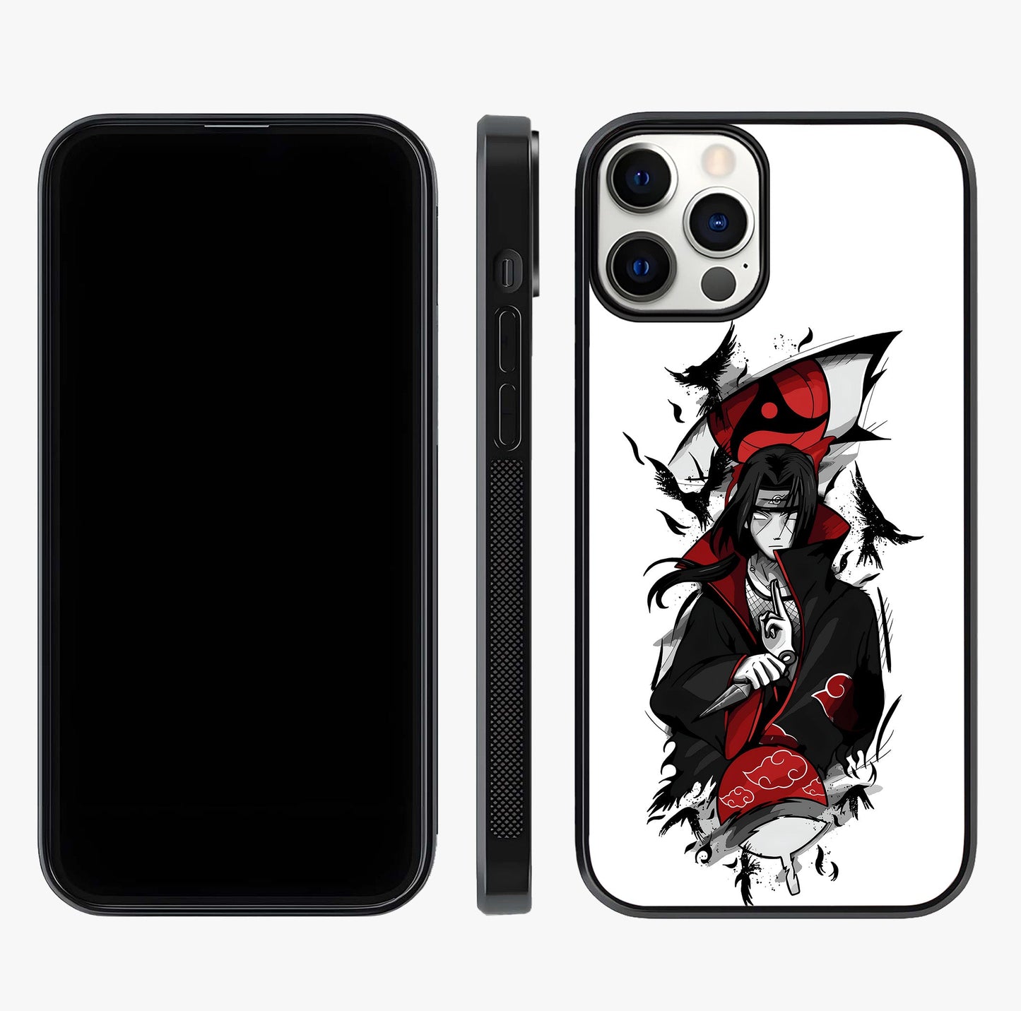 Itachi Sharingan Glass Case displayed upright for full design visibility and premium finish.