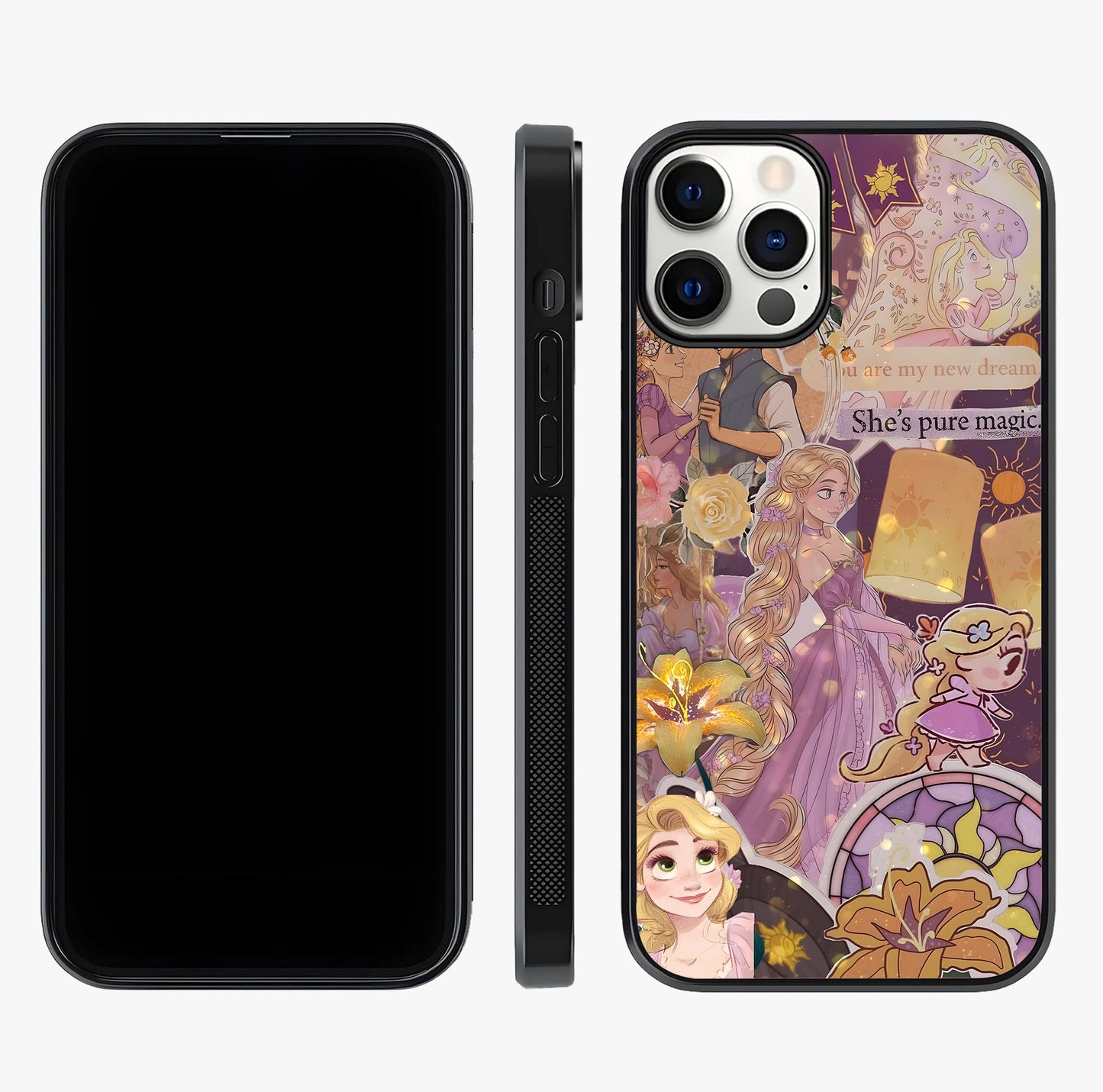 Magical Tangled Dream Glass Case displayed upright for full design visibility and premium finish.