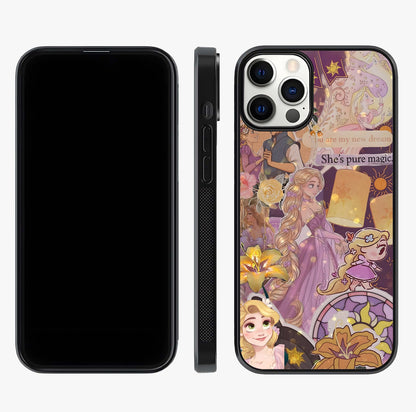Magical Tangled Dream Glass Case displayed upright for full design visibility and premium finish.