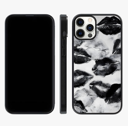 Midnight Kiss Marks Glass Case displayed upright for full design visibility and premium finish.