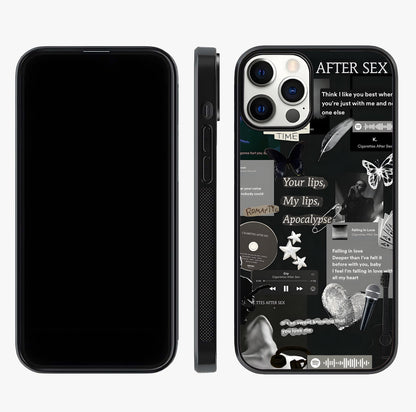 Midnight Love Echo Glass Case displayed upright for full design visibility and premium finish.