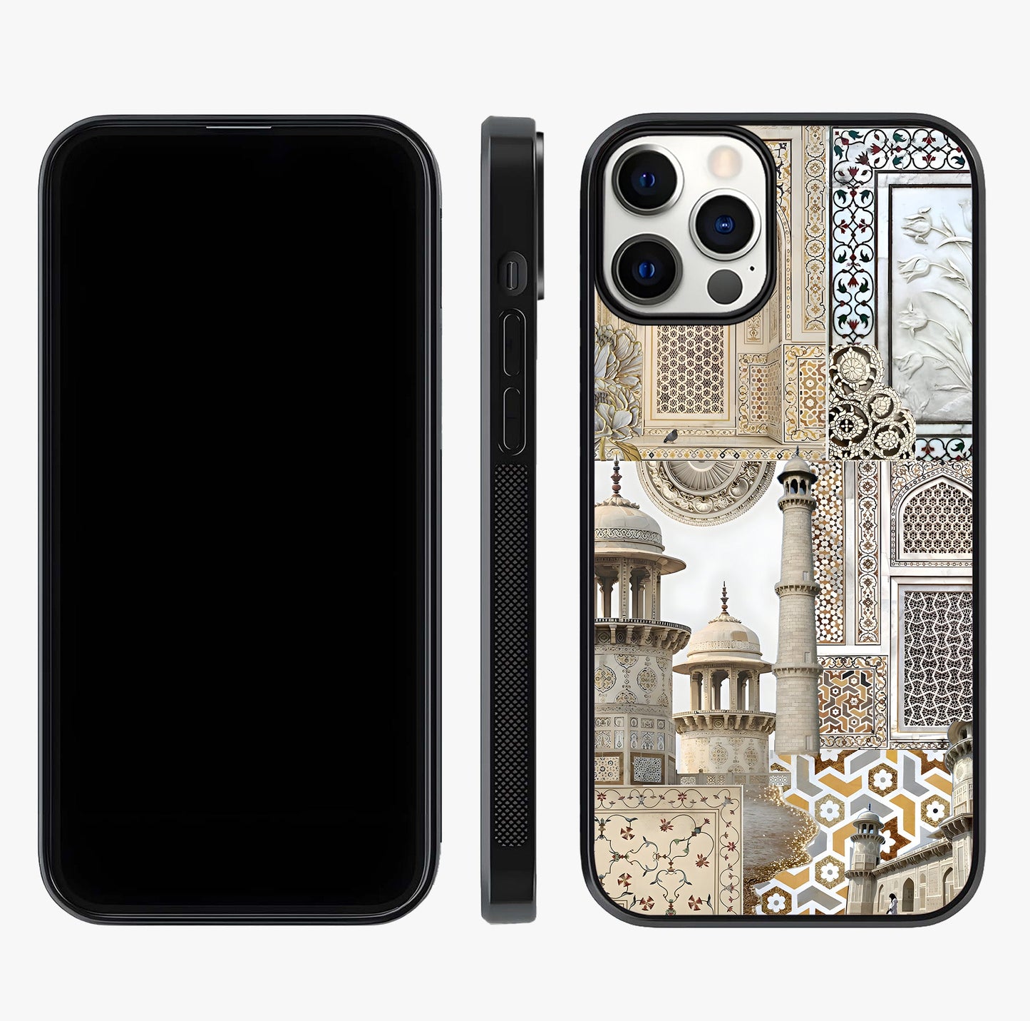 Mughal Marble Legacy Glass Case displayed upright for full design visibility and premium finish.