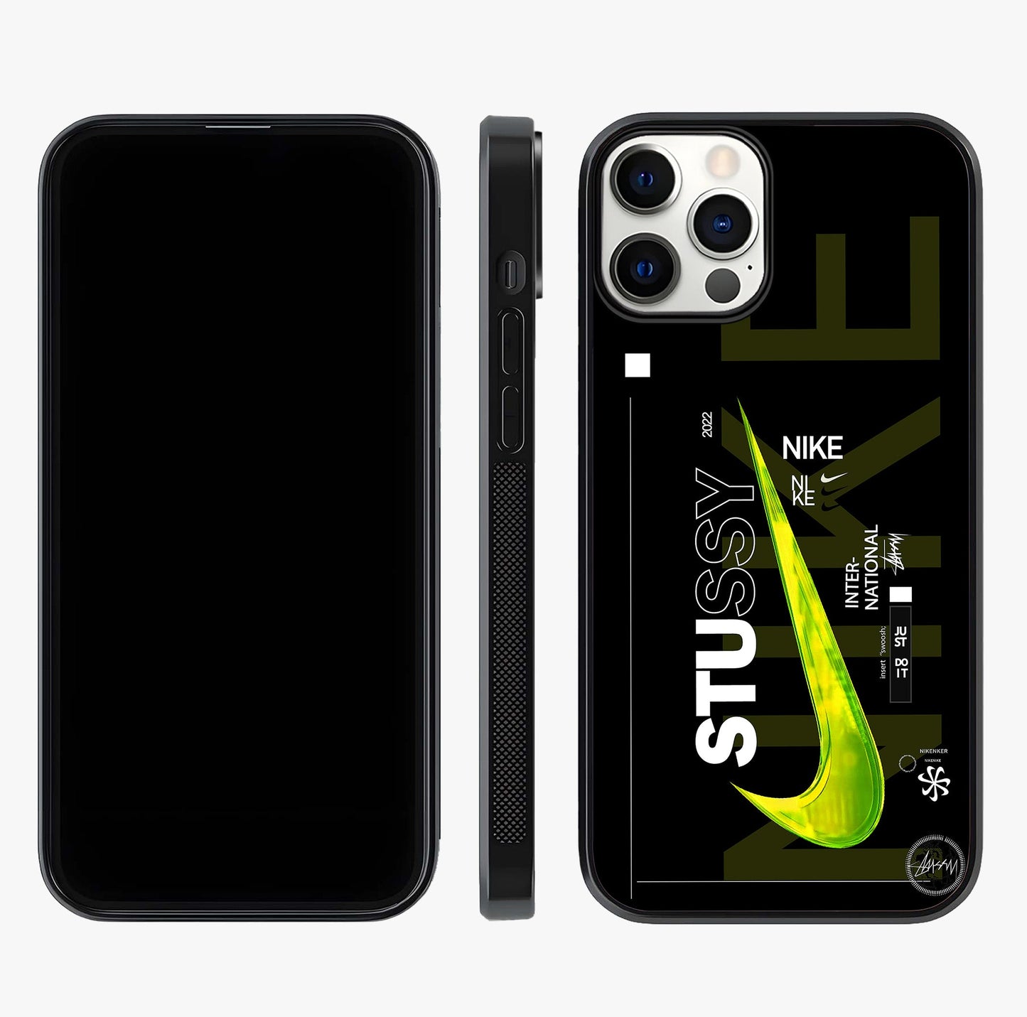 Neon Street Edition Glass Case displayed upright for full design visibility and premium finish.