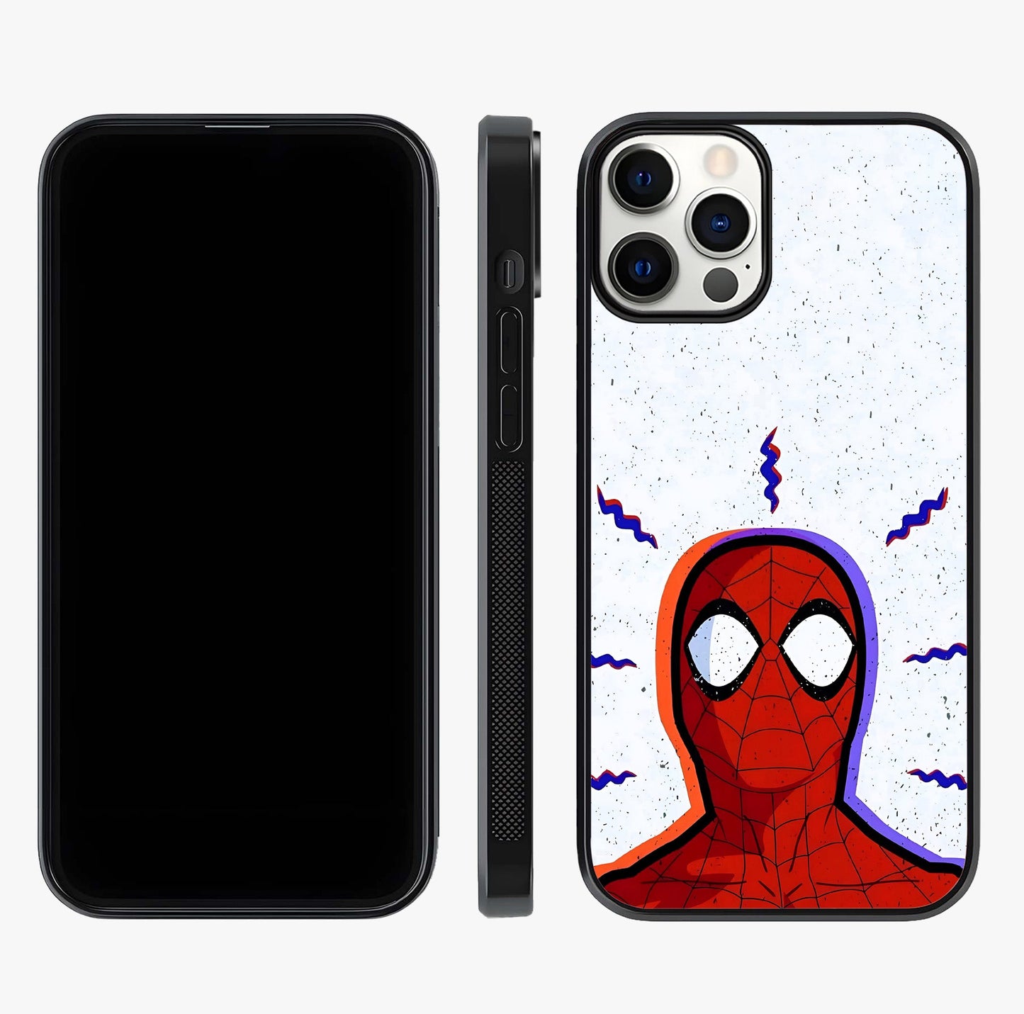 Omg Spiderman Glass Case displayed upright for full design visibility and premium finish.