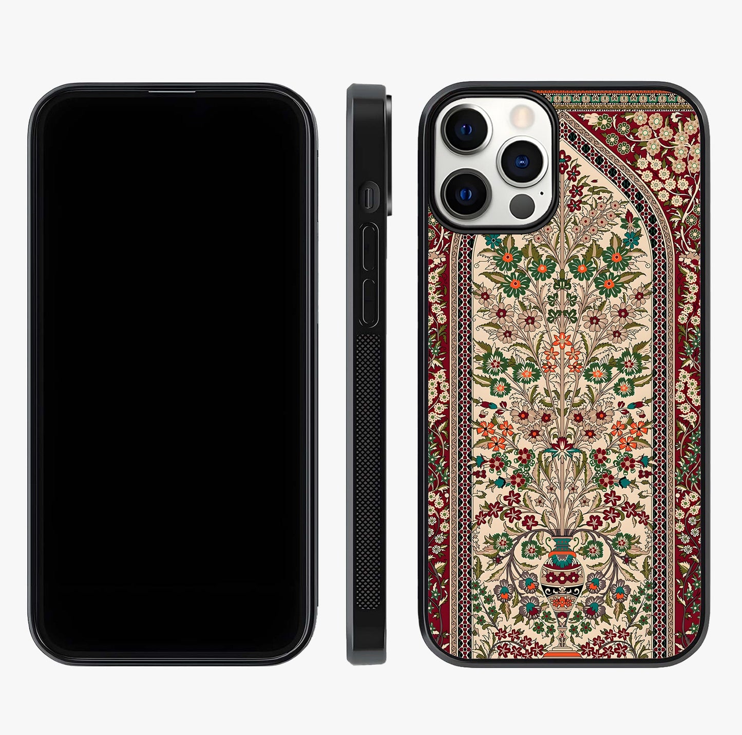 Persian Inspired Glass Case displayed upright for full design visibility and premium finish.