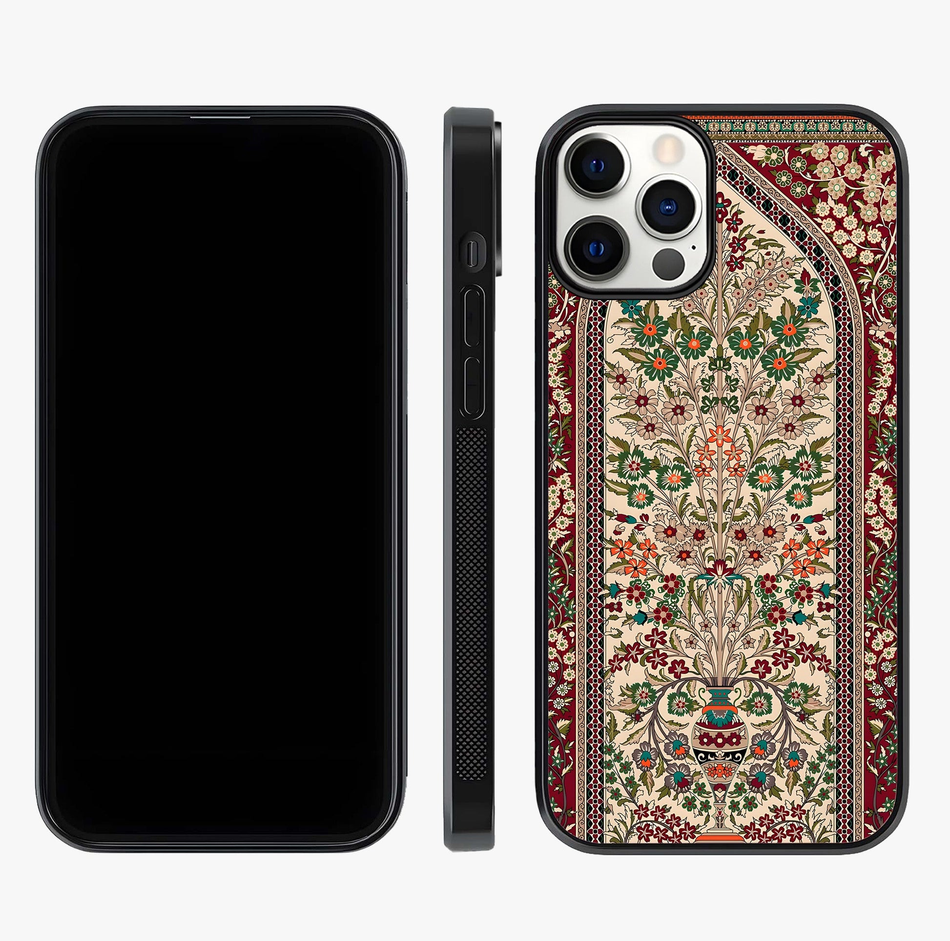 Persian Inspired Glass Case displayed upright for full design visibility and premium finish.