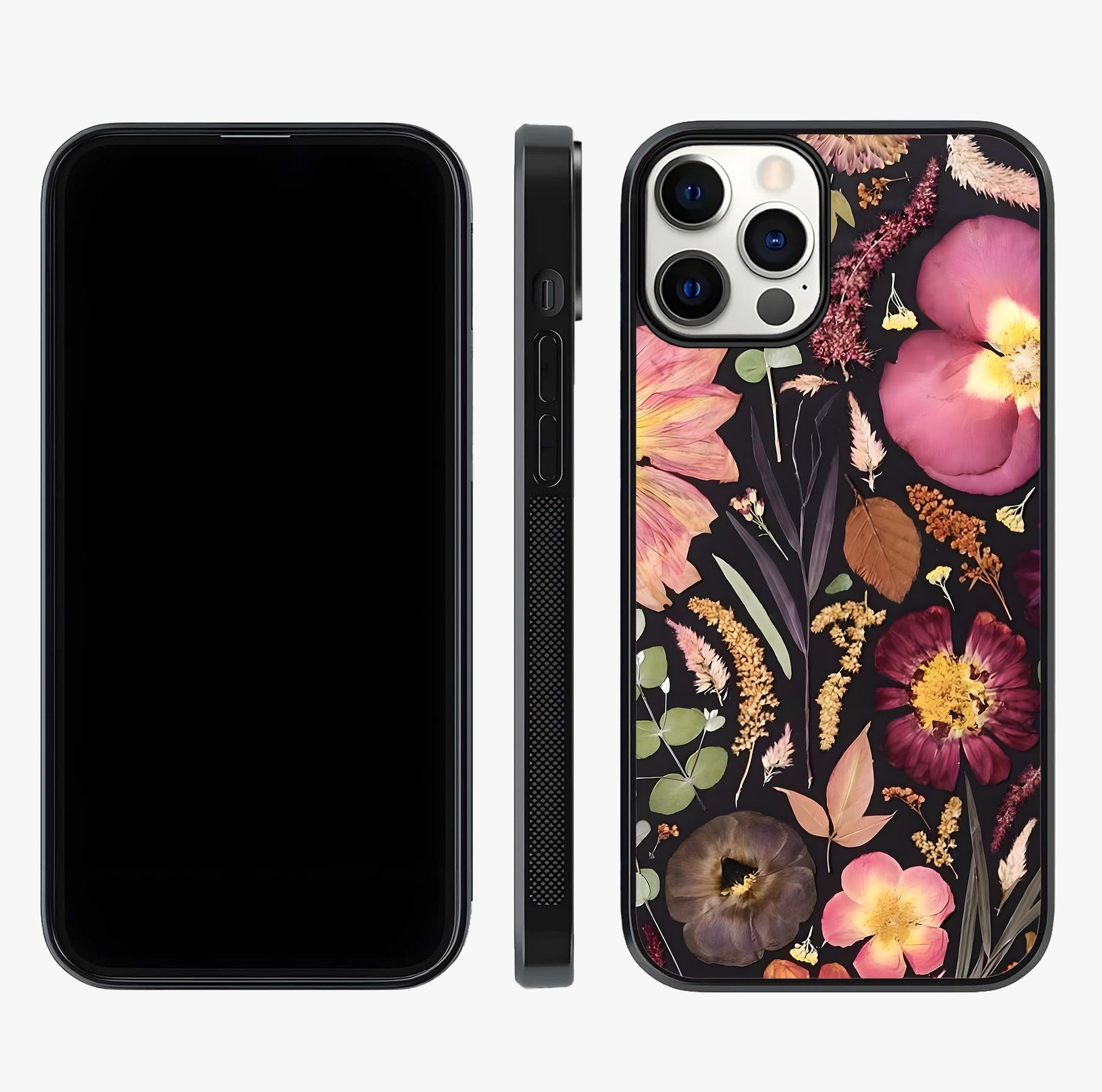 Petal Dream Tapestry Glass Case displayed upright for full design visibility and premium finish.
