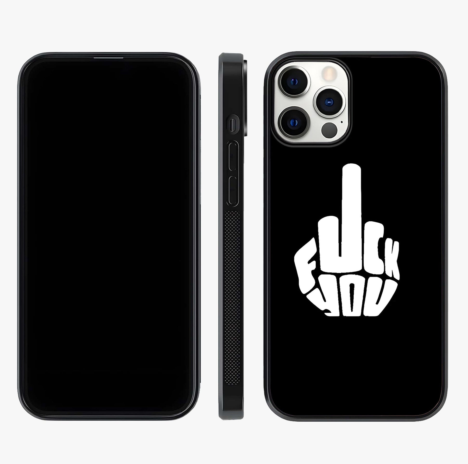 Rebel Mode On Glass Case displayed upright for full design visibility and premium finish.