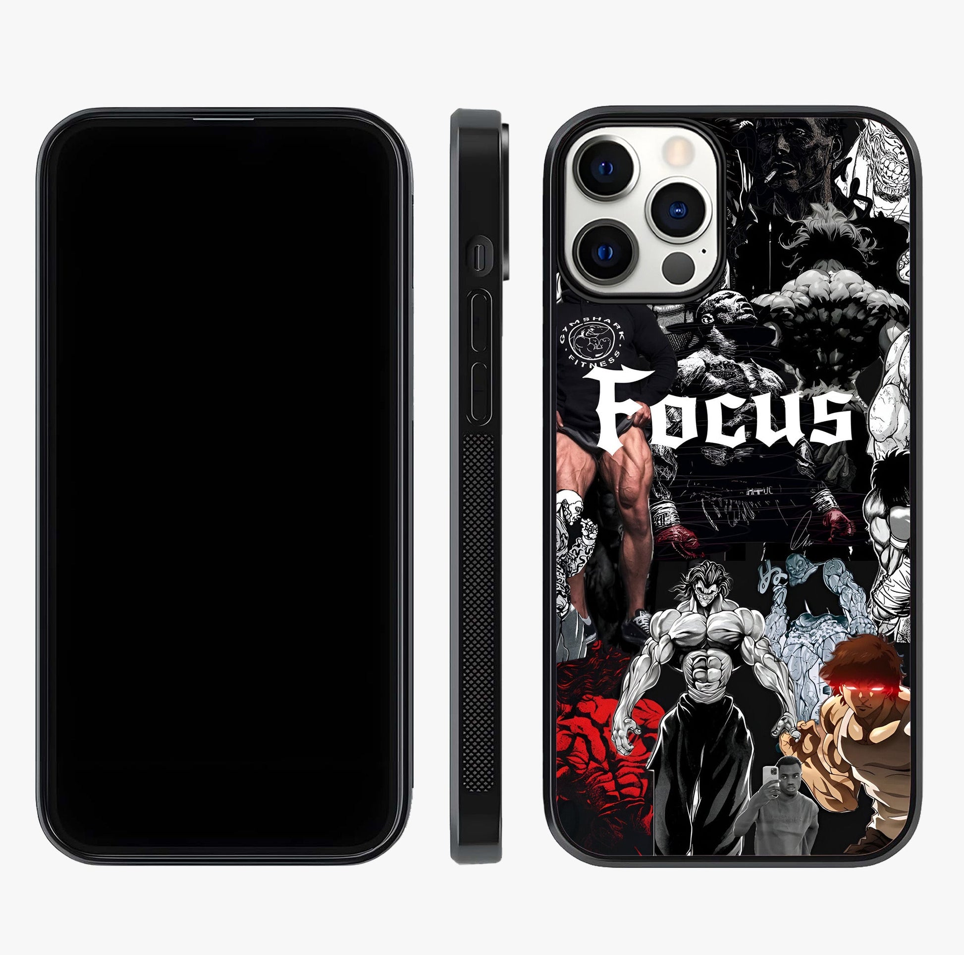 Relentless Power Focus Glass Case displayed upright for full design visibility and premium finish.