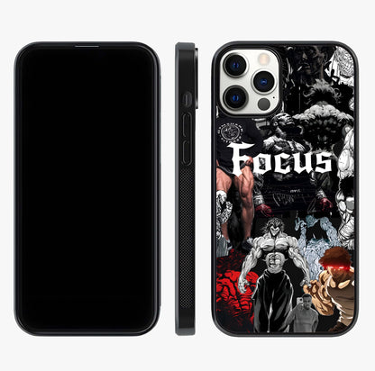 Relentless Power Focus Glass Case displayed upright for full design visibility and premium finish.