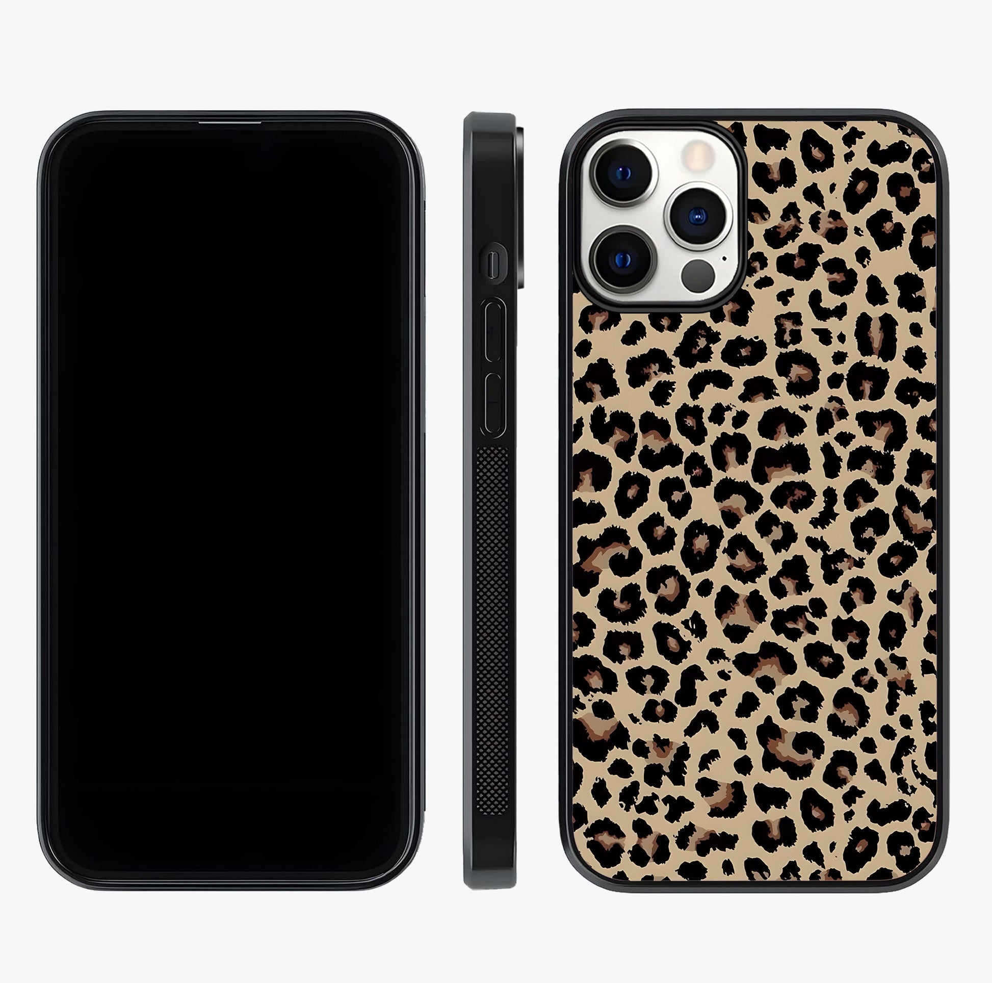 Savage Chic Pattern Glass Case displayed upright for full design visibility and premium finish.