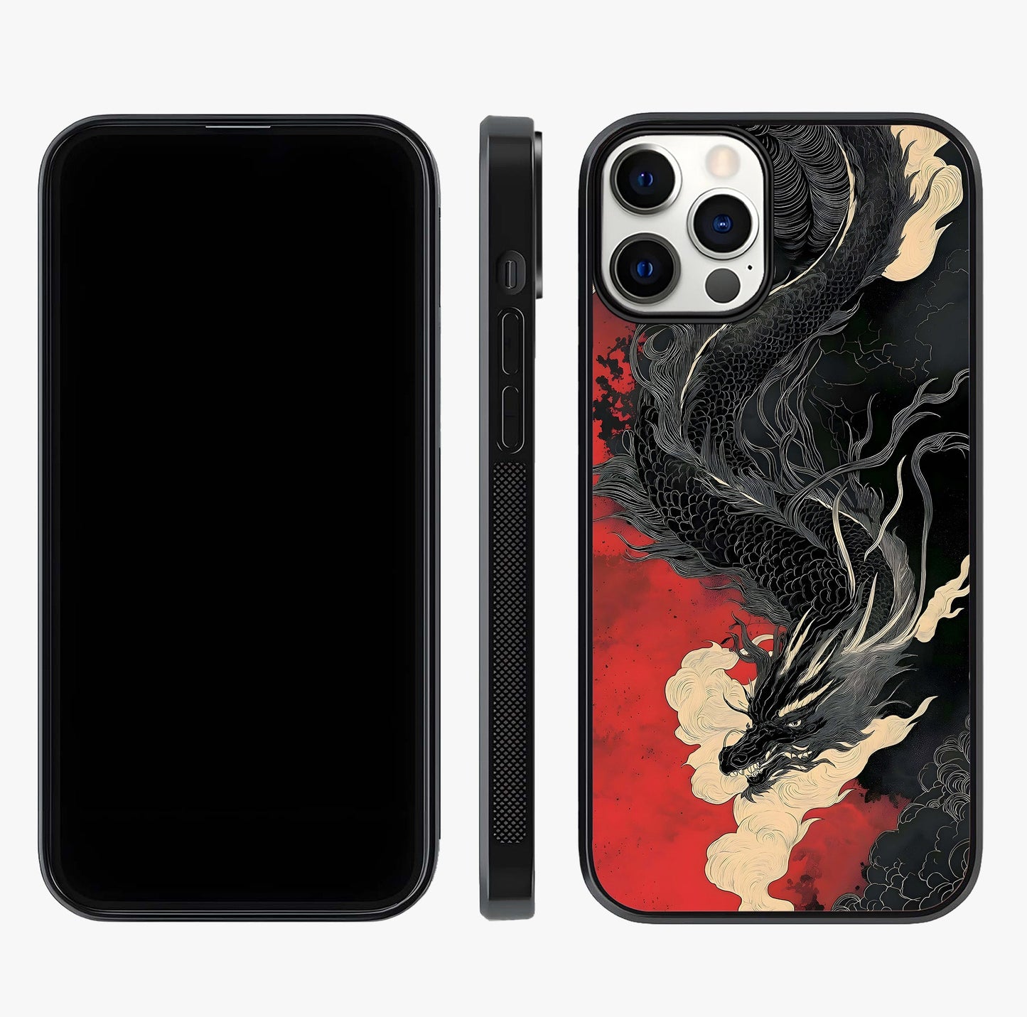 Shadow Dragon Fury Glass Case displayed upright for full design visibility and premium finish.