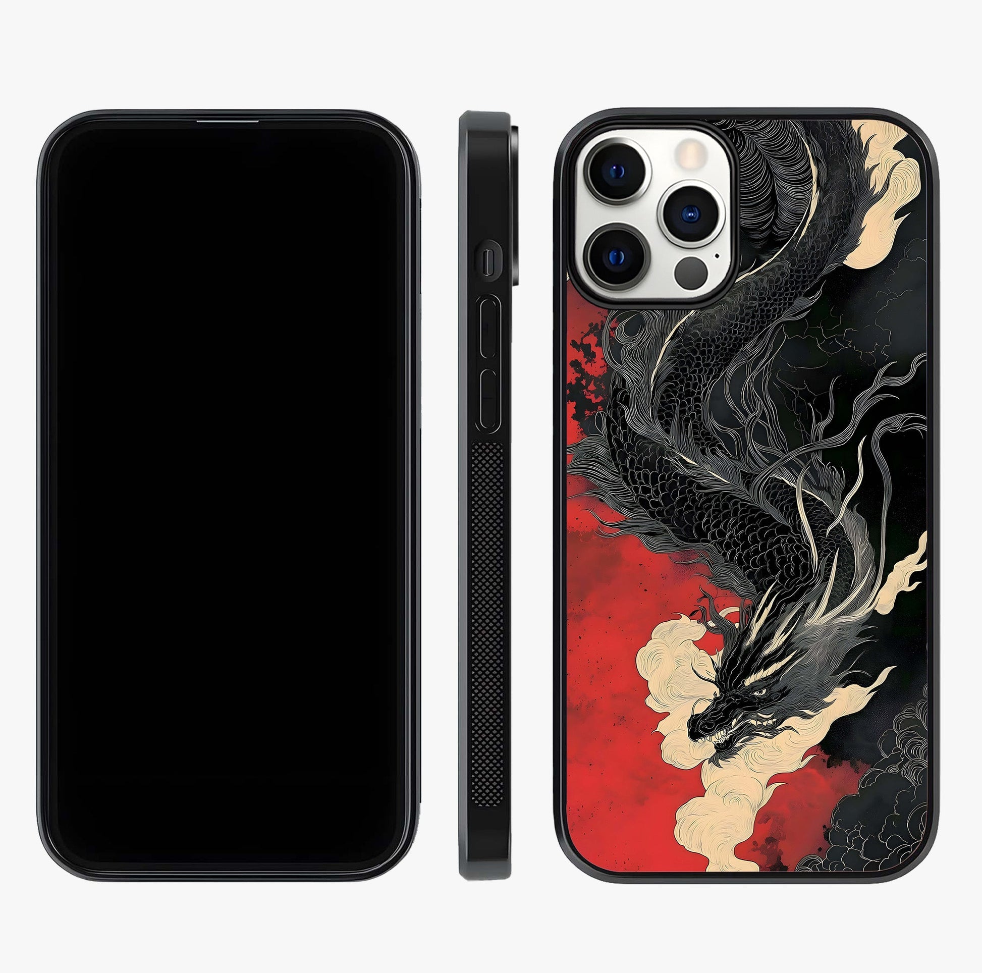 Shadow Dragon Fury Glass Case displayed upright for full design visibility and premium finish.
