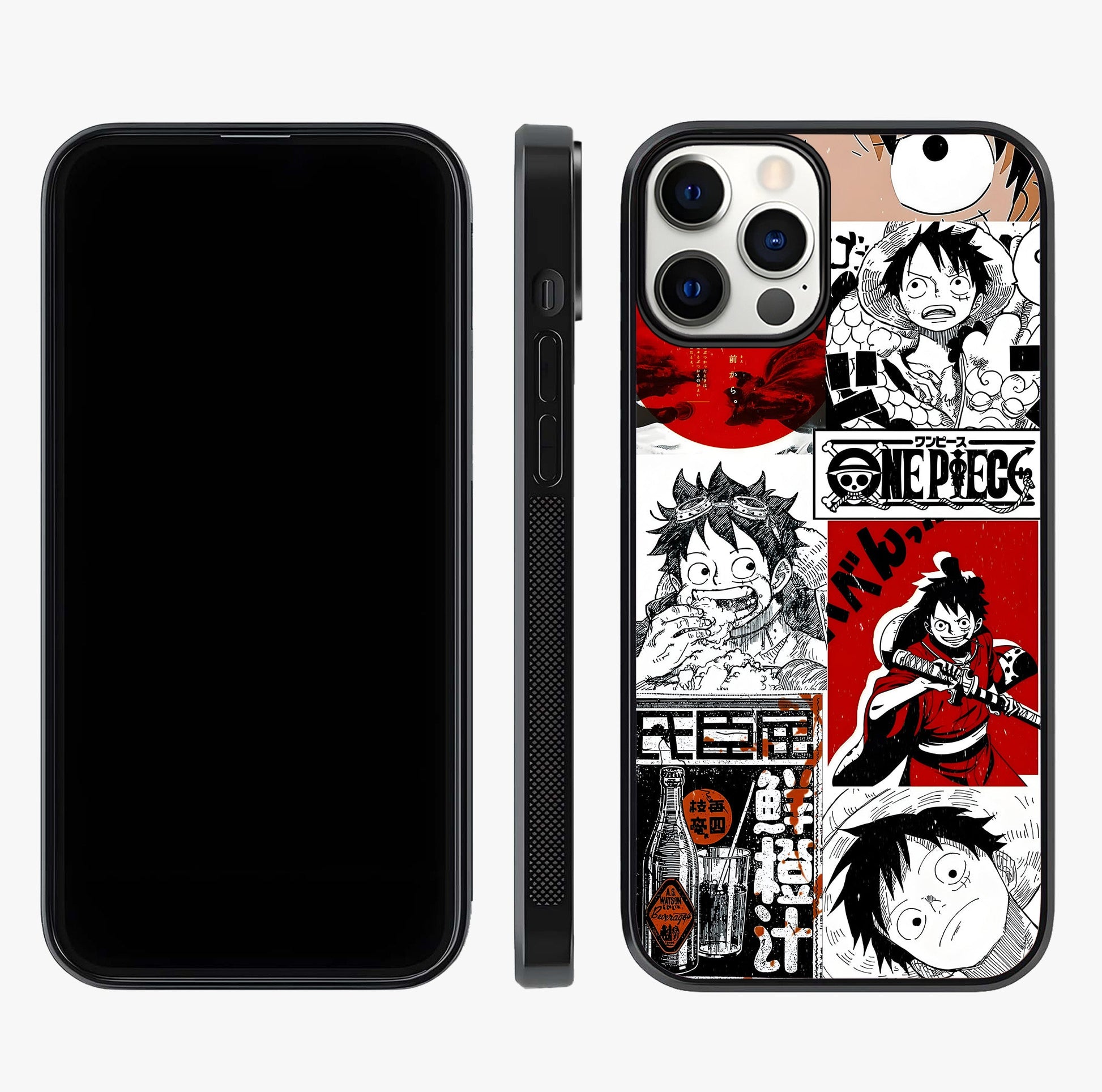 Strawhat Chaos Panels Glass Case displayed upright for full design visibility and premium finish.