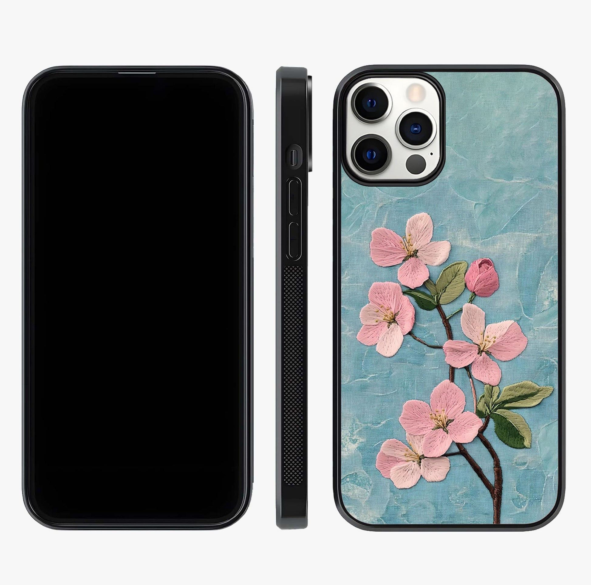 Threaded Blossom Breeze Glass Case displayed upright for full design visibility and premium finish.