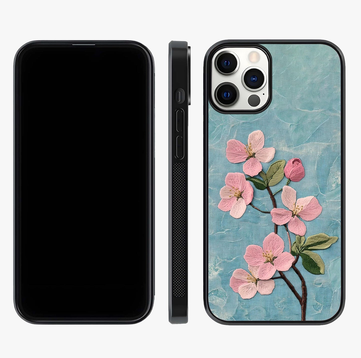 Threaded Blossom Breeze Glass Case displayed upright for full design visibility and premium finish.