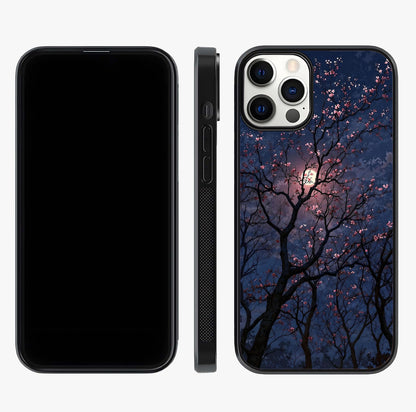 Twilight Sakura Serenade Glass Case displayed upright for full design visibility and premium finish.