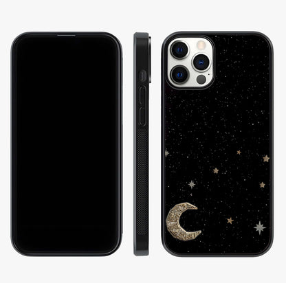 Twinkle Star With Half Moon Glass Case displayed upright for full design visibility and premium finish.