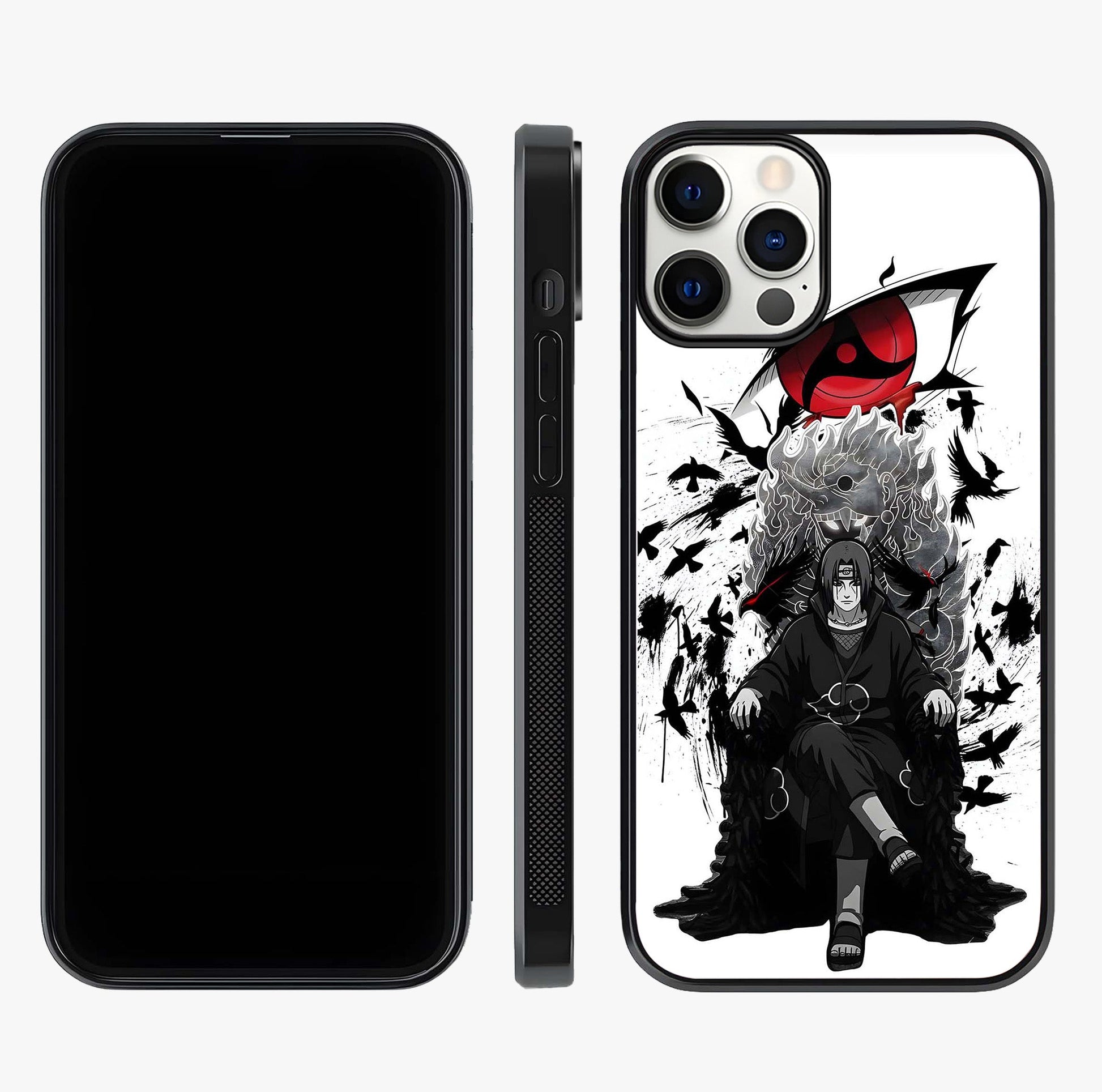 Uchiha Shadow Throne Glass Case displayed upright for full design visibility and premium finish.