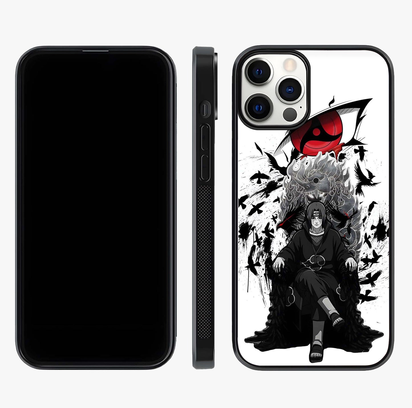 Uchiha Shadow Throne Glass Case displayed upright for full design visibility and premium finish.