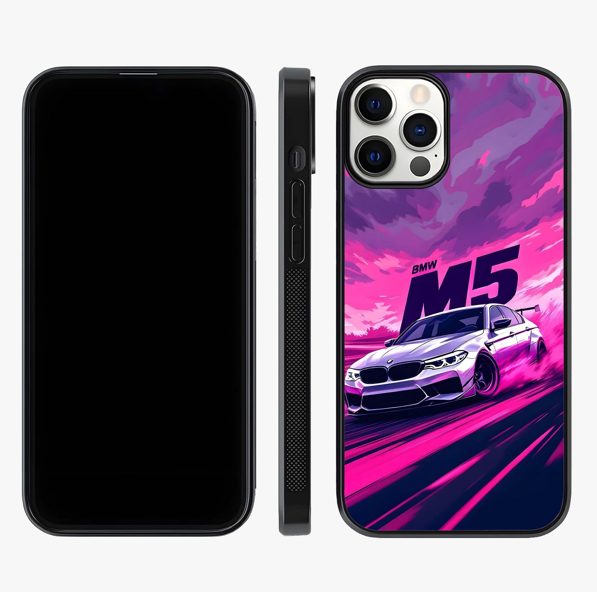 Velocity Drift Pulse Glass Case displayed upright for full design visibility and premium finish.