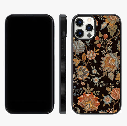 Vintage Floral Dream Glass Case displayed upright for full design visibility and premium finish.
