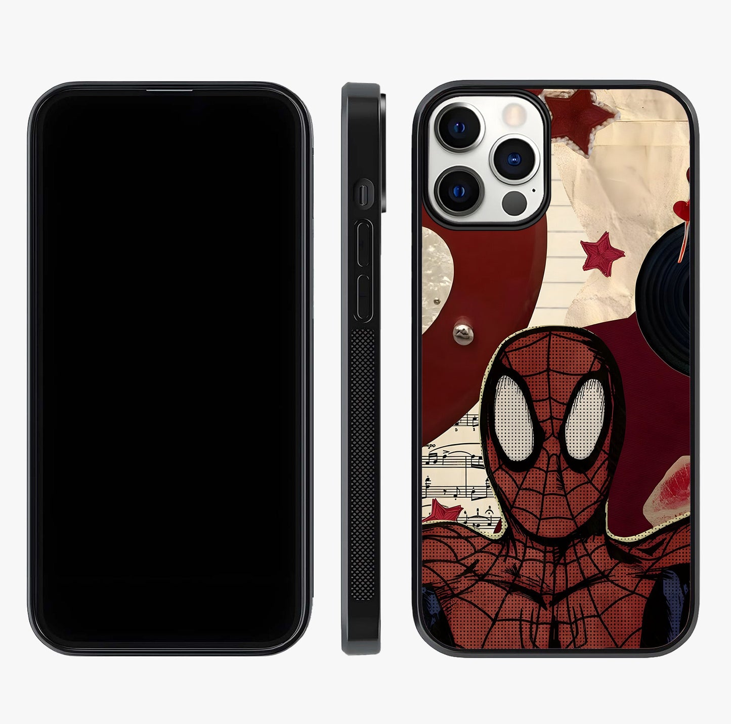 Web Warrior Vibes Glass Case displayed upright for full design visibility and premium finish.