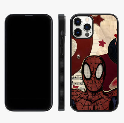 Web Warrior Vibes Glass Case displayed upright for full design visibility and premium finish.