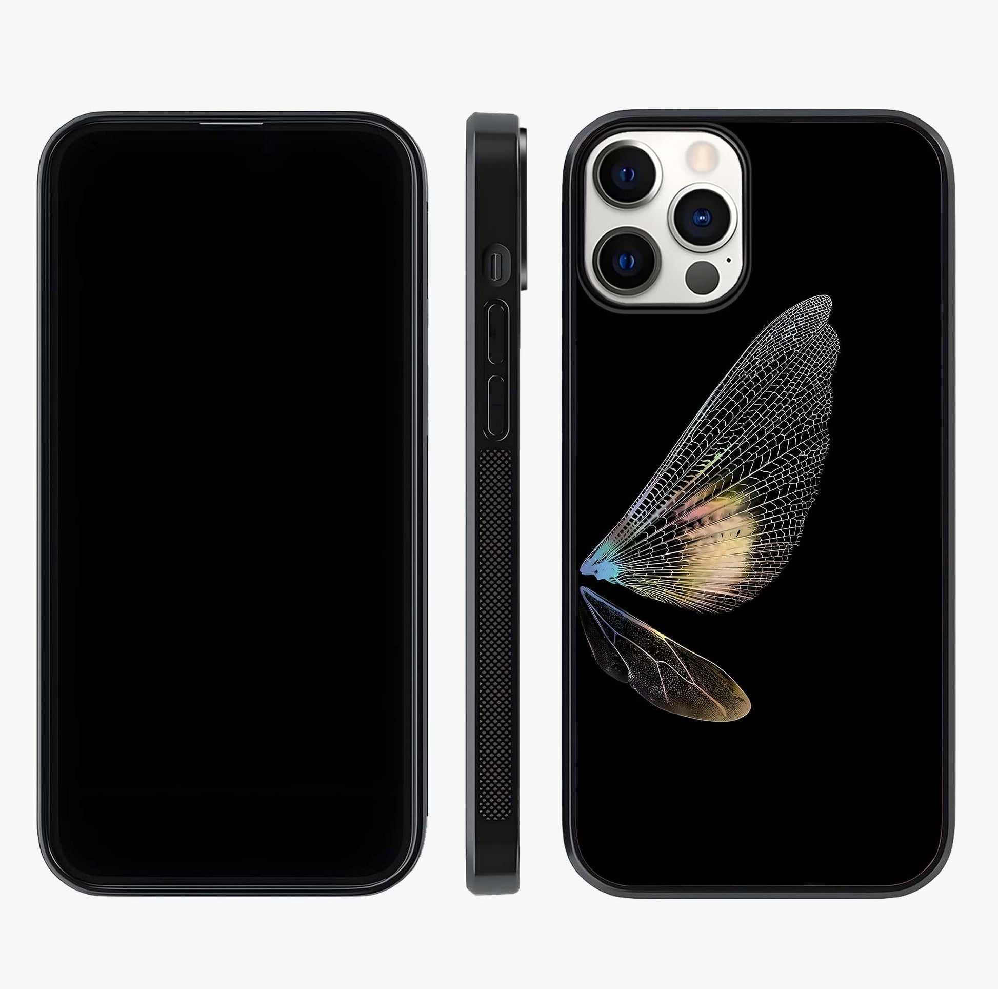 Whispers Of Wings Glass Case displayed upright for full design visibility and premium finish.