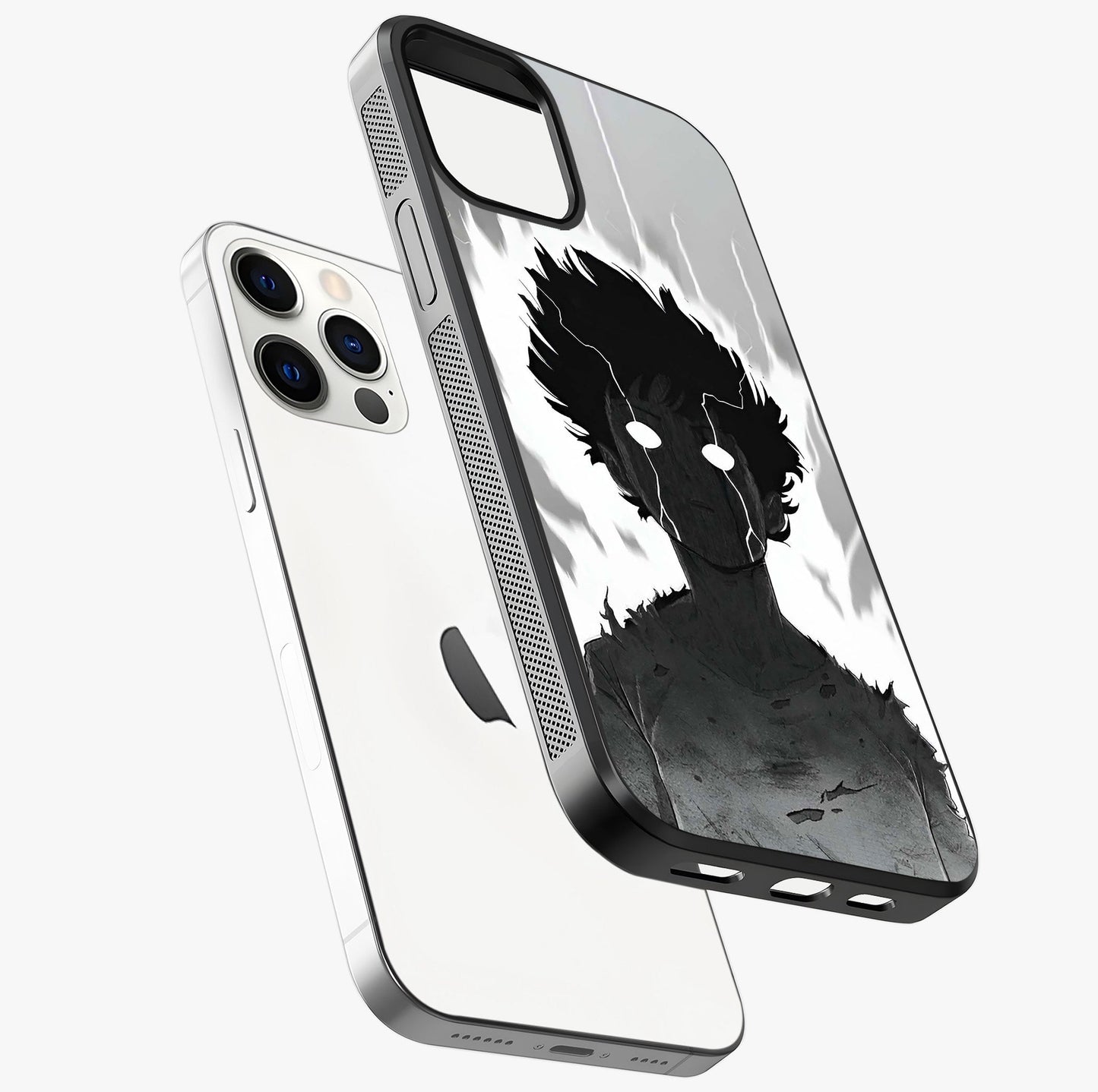 Awakened Inner Rage Glass Case laid diagonally highlighting side profile, edges and glossy glass shine.