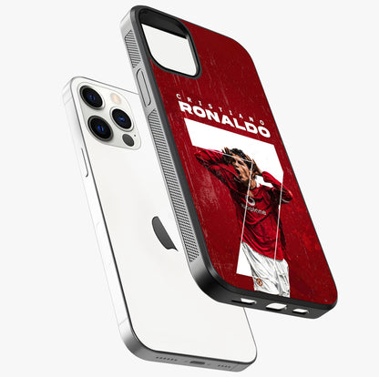 Goal Celebration Legacy Glass Case laid diagonally highlighting side profile, edges and glossy glass shine.