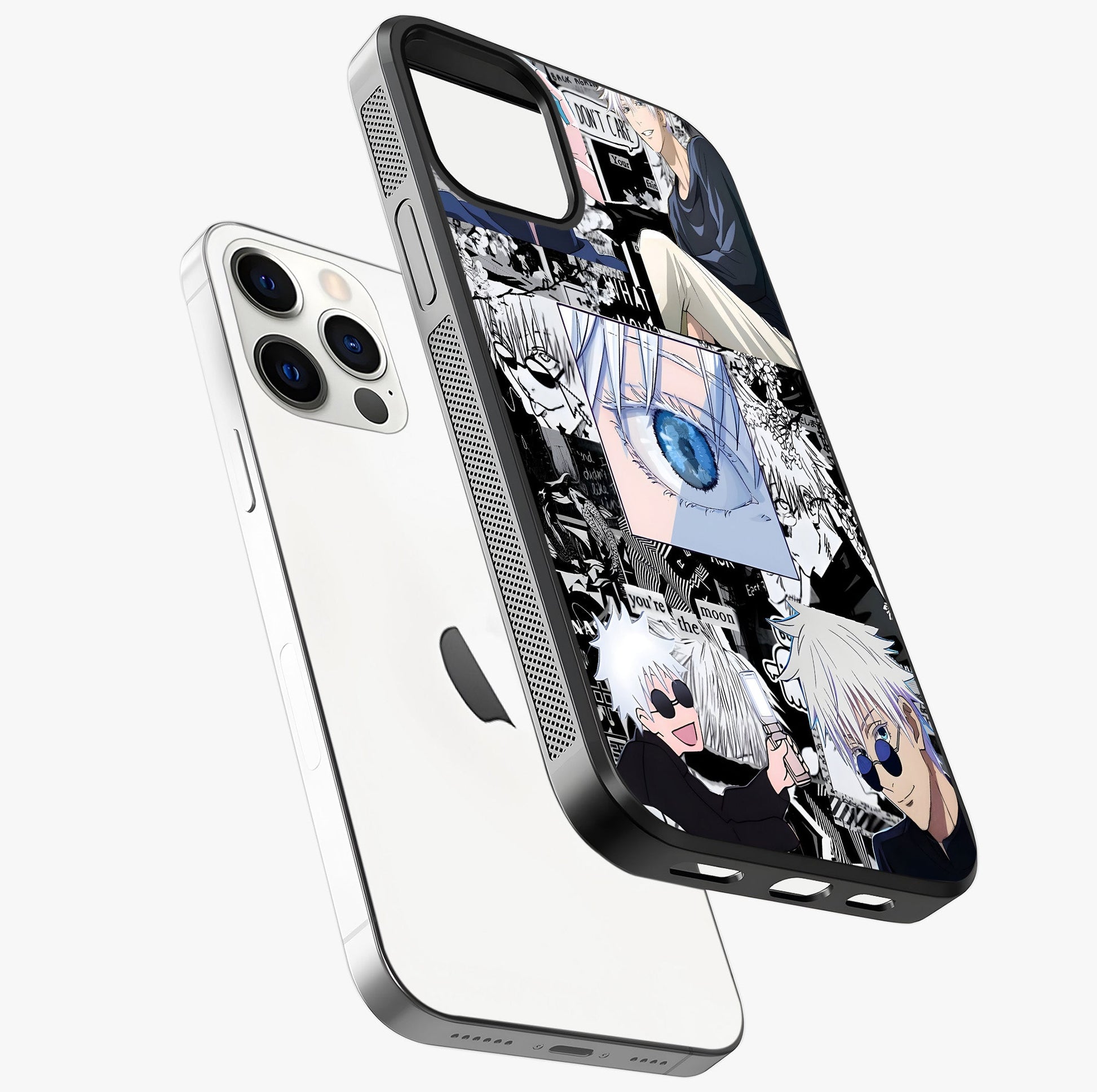 Infinity Sorcerer Chaos Glass Case laid diagonally highlighting side profile, edges and glossy glass shine.