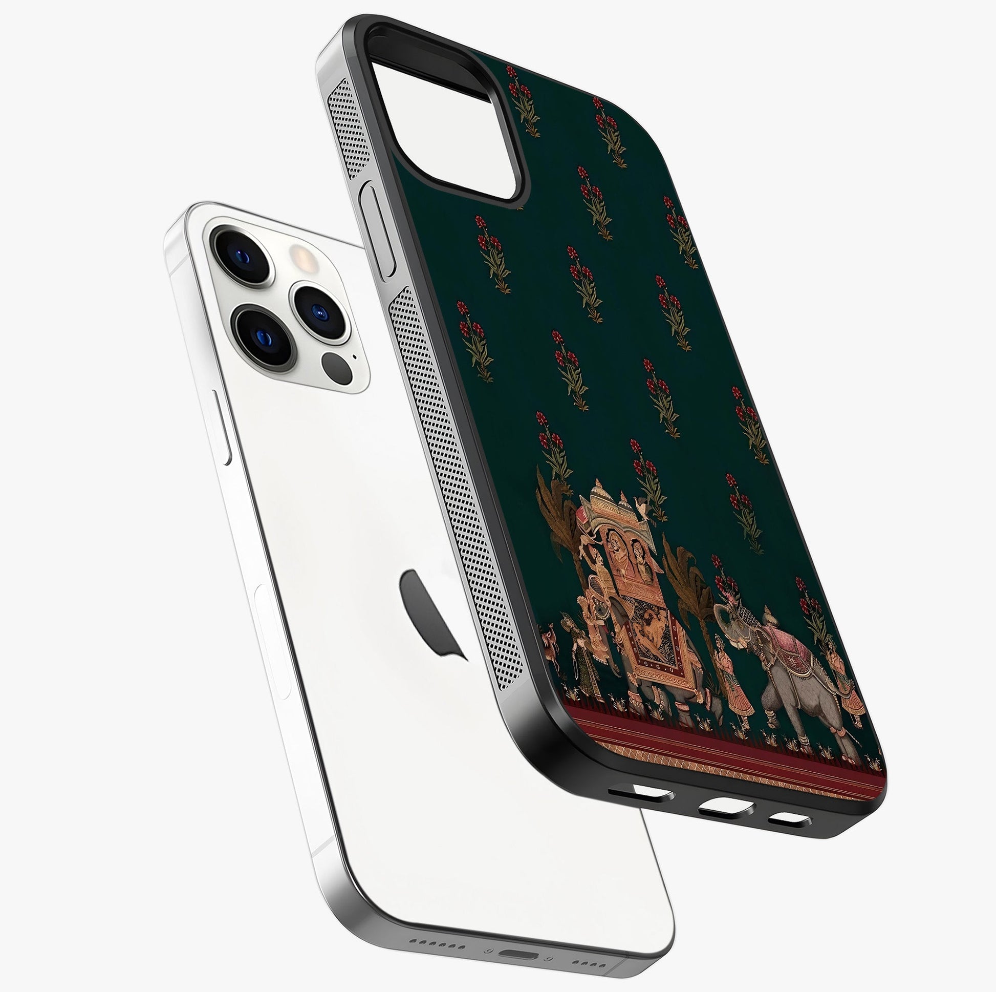 Macmerise Glass Case laid diagonally highlighting side profile, edges and glossy glass shine.