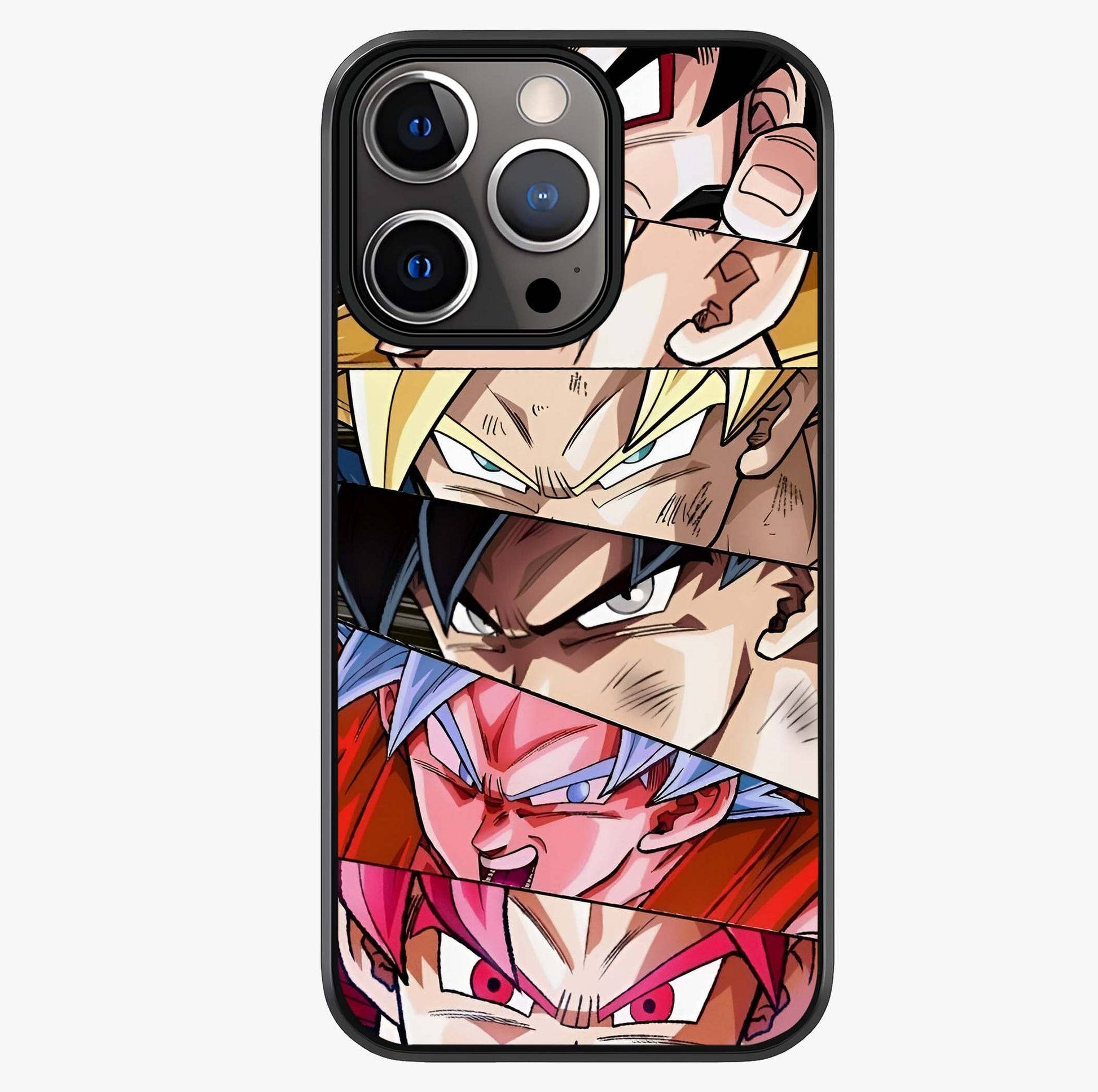 Anime Character Glass Case showing full back design in clean flat view with glossy glass finish.