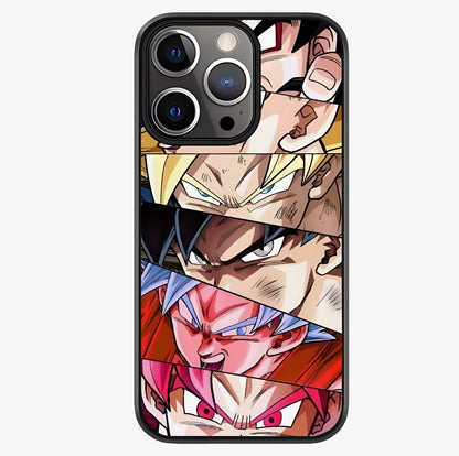 Anime Character Glass Case showing full back design in clean flat view with glossy glass finish.