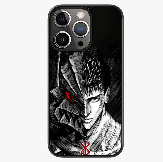 Berserker Blood Oath Glass Case showing full back design in clean flat view with glossy glass finish.